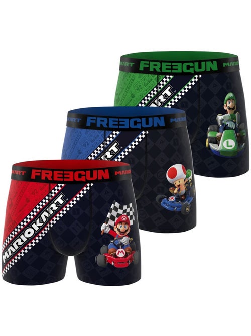 Lot de 3 boxers homme Mario Kart Freegun - Kiabi