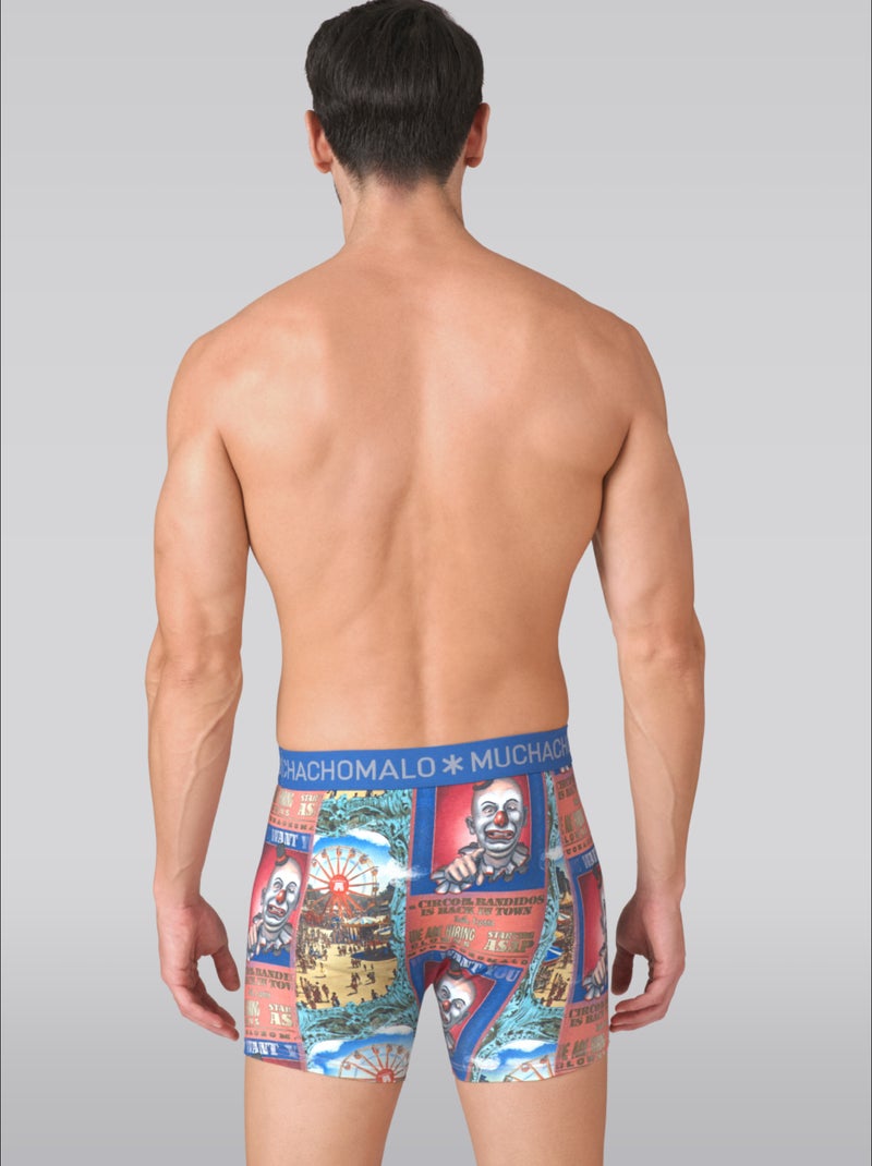 Lot de 3 boxers homme Muchachomalo Bleu Noir Bleu - Kiabi
