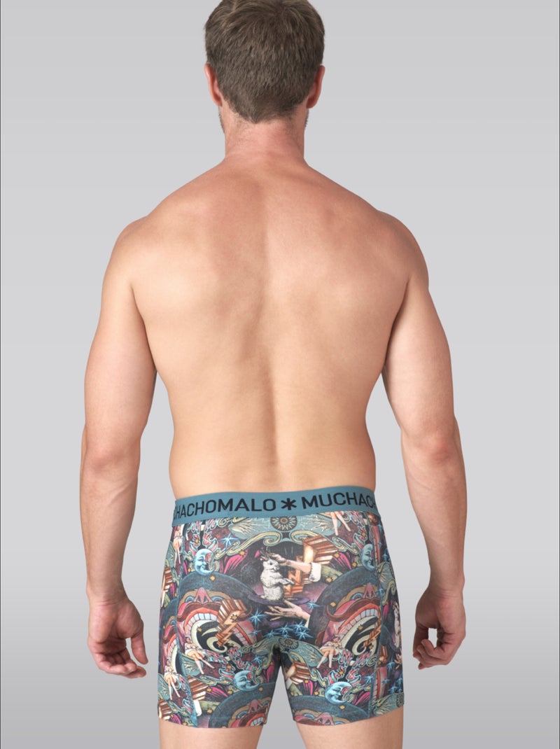 Lot de 3 boxers homme Muchachomalo Bleu Noir Bleu - Kiabi