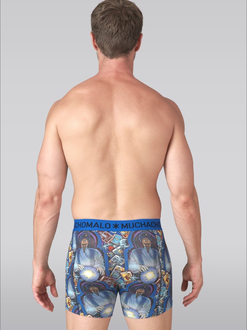 Lot de 3 boxers homme Muchachomalo Bleu Noir Bleu - Kiabi