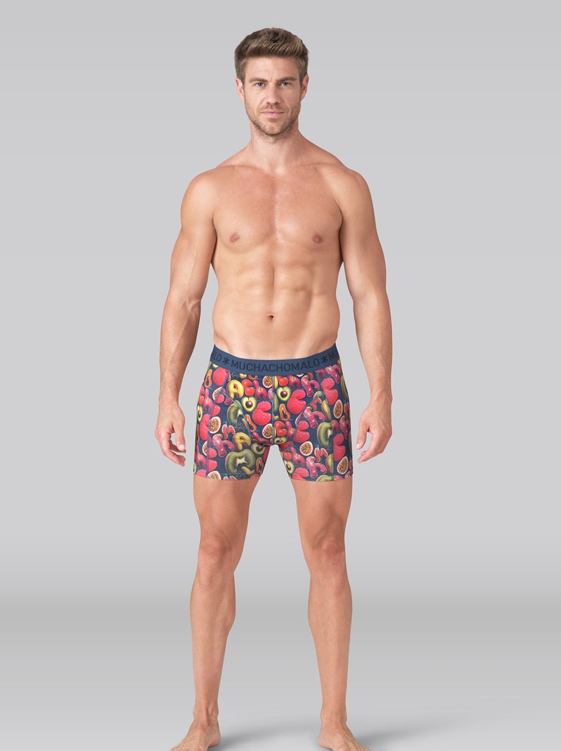 Lot de 3 boxers homme Muchachomalo Bleu Noir Bleu - Kiabi