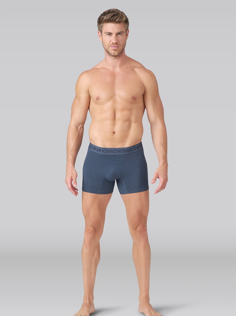 Lot de 3 boxers homme Muchachomalo Bleu Noir - Kiabi