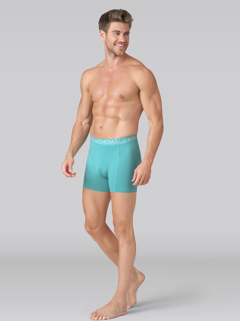 Lot de 3 boxers homme Muchachomalo Bleu Vert - Kiabi