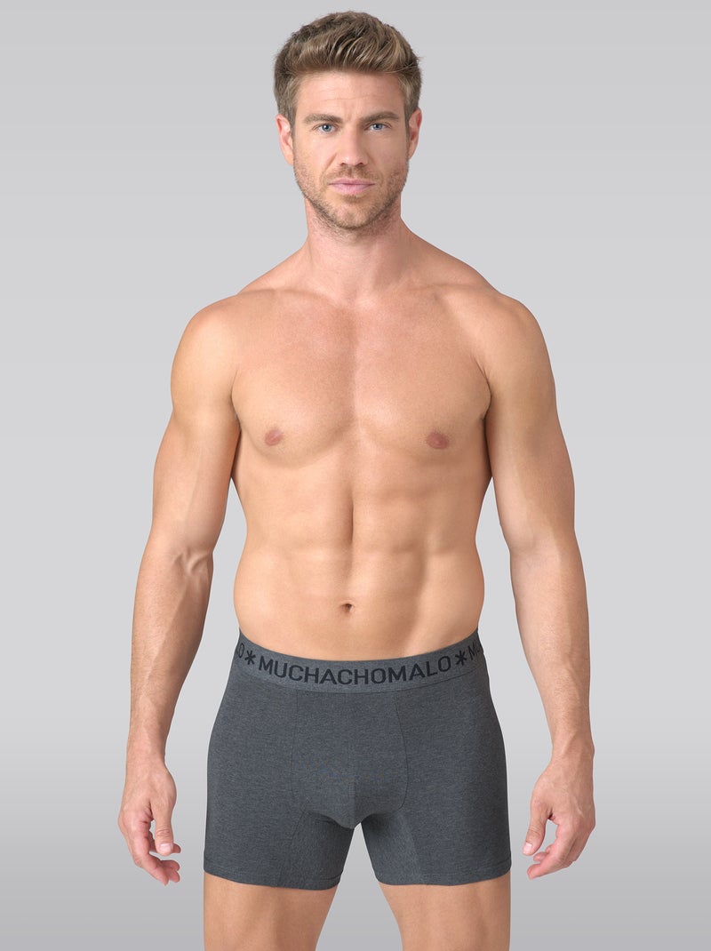 Lot de 3 boxers homme Muchachomalo Noir Gris - Kiabi