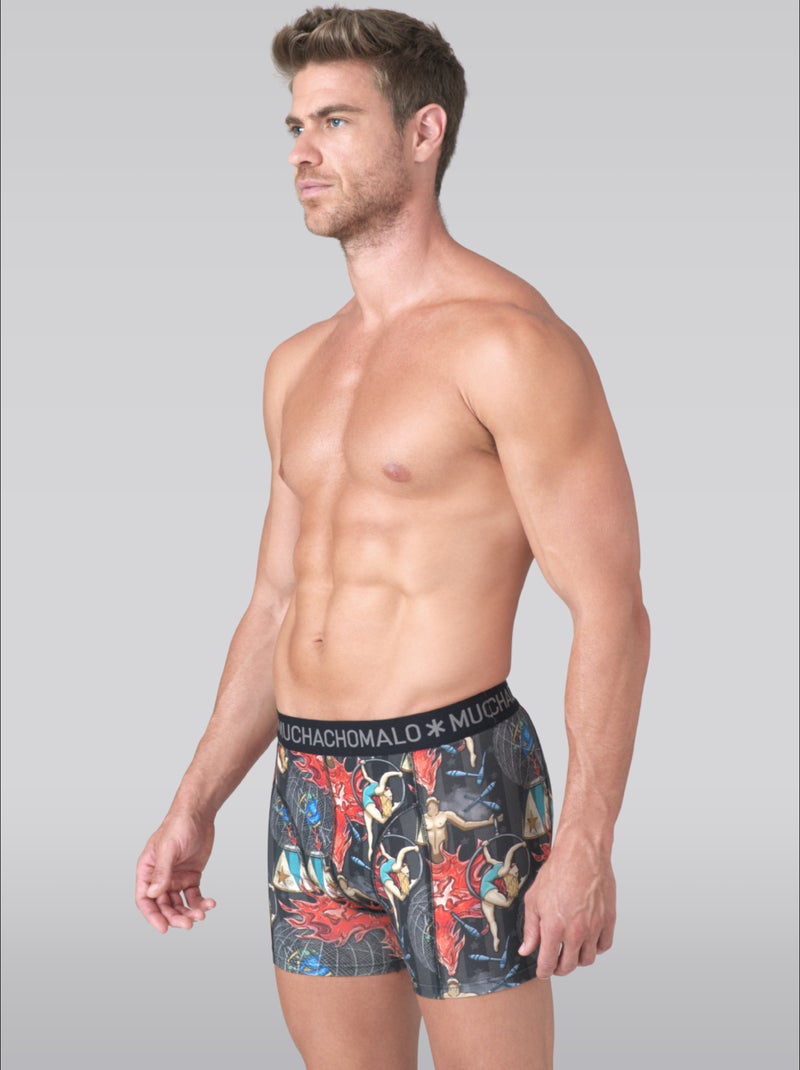 Lot de 3 boxers homme Muchachomalo Noir Noir - Kiabi