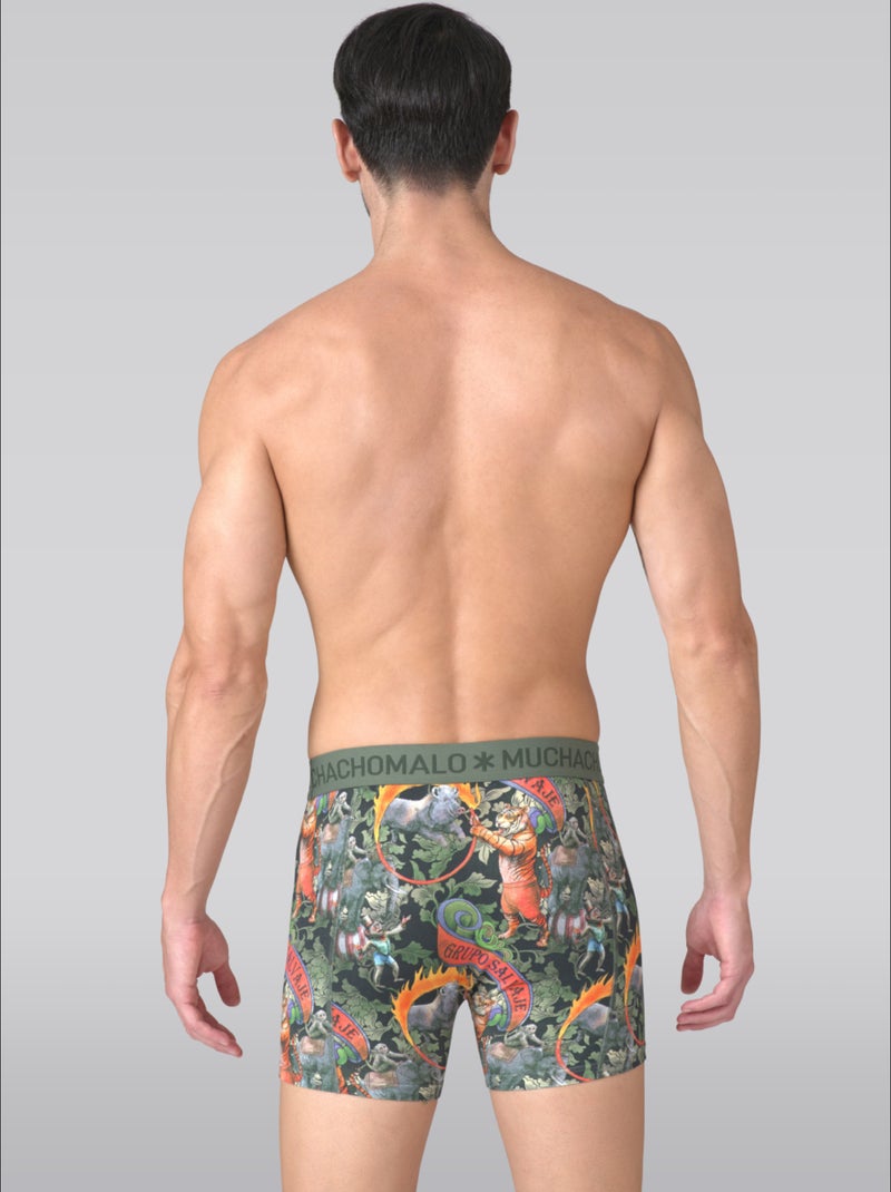 Lot de 3 boxers homme Muchachomalo Noir Vert Noir - Kiabi