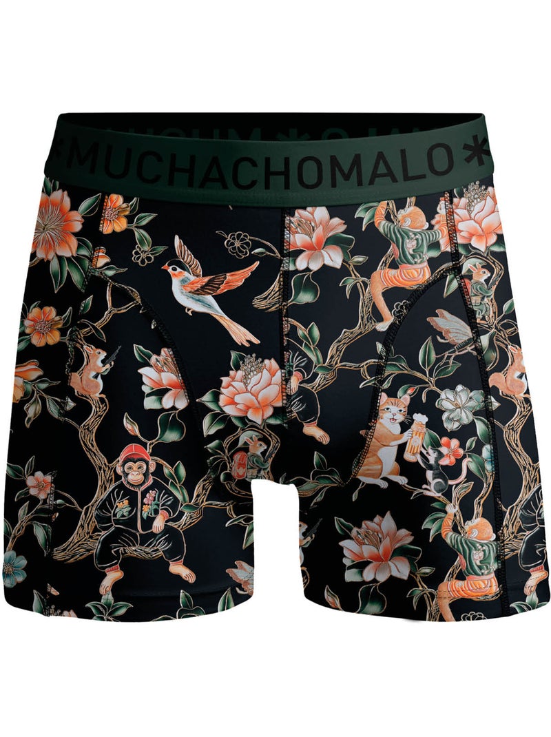 Lot de 3 boxers homme Muchachomalo Noir Vert Noir - Kiabi