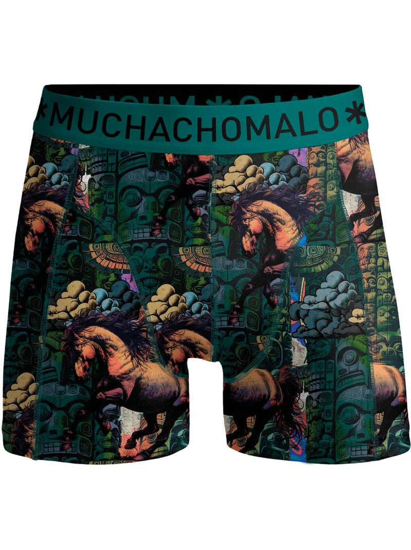Lot de 3 boxers homme Muchachomalo Noir Vert Noir - Kiabi