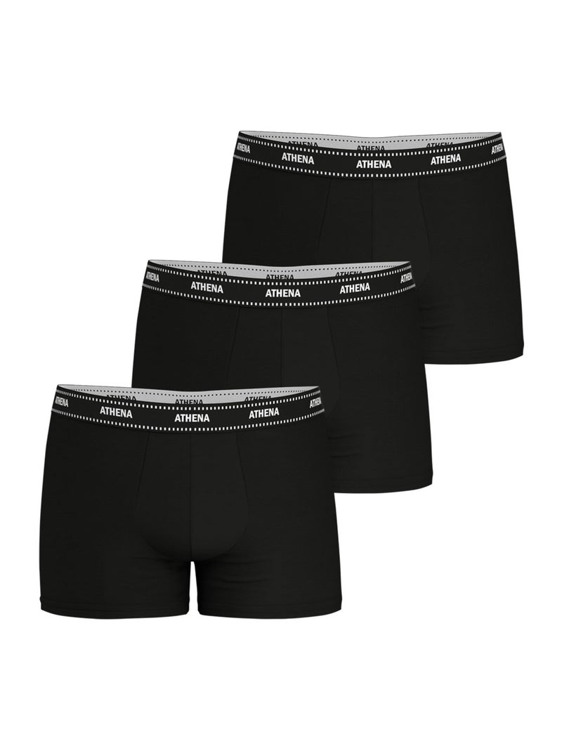 Lot de 3 boxers homme My Petit Prix Athena Noir Noir Noir - Kiabi