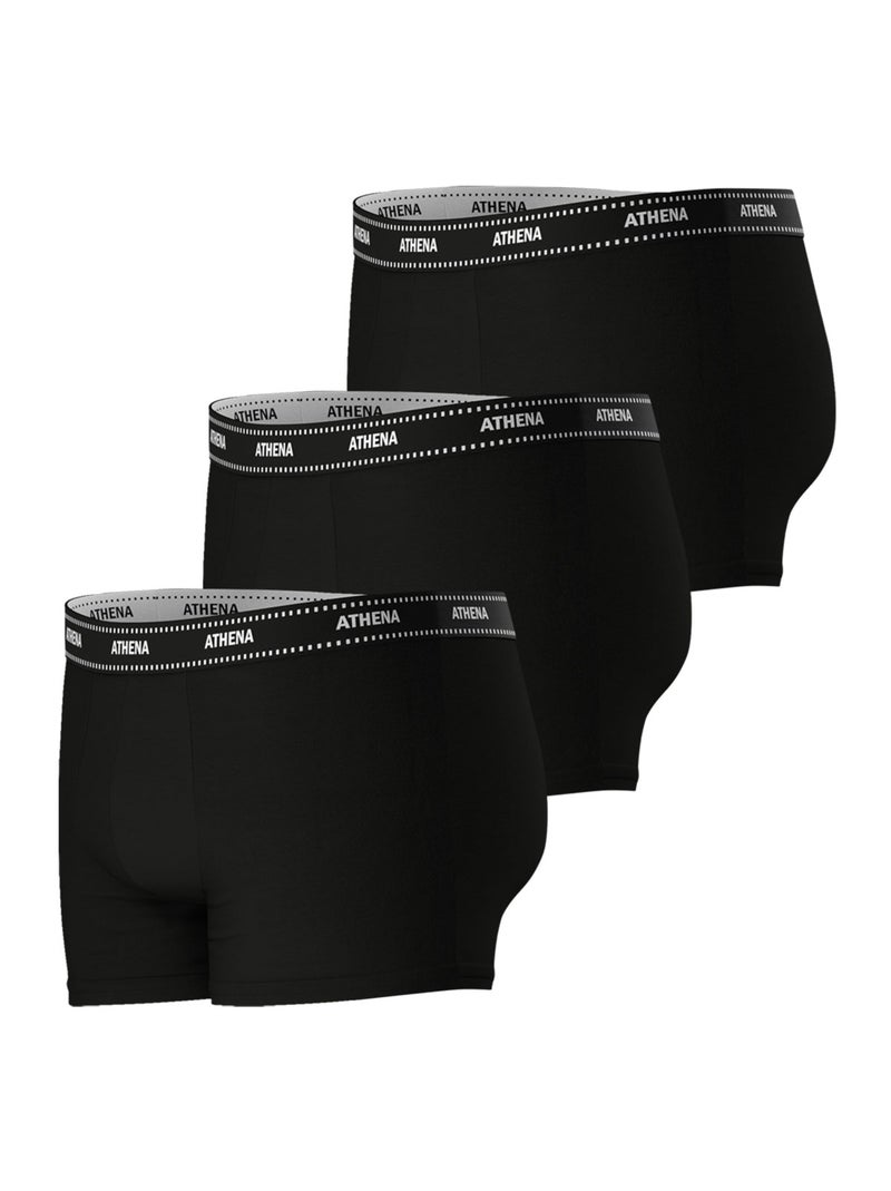 Lot de 3 boxers homme My Petit Prix Athena Noir Noir Noir - Kiabi