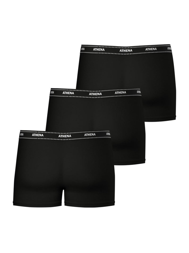 Lot de 3 boxers homme My Petit Prix Athena Noir Noir Noir - Kiabi