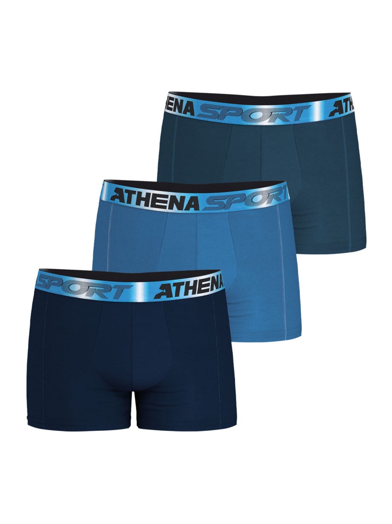 Lot de 3 boxers homme Odor Control Athena Bleu - Kiabi