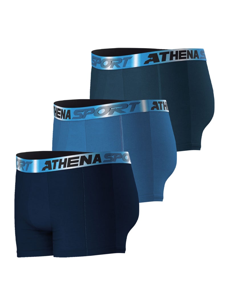 Lot de 3 boxers homme Odor Control Athena Bleu - Kiabi