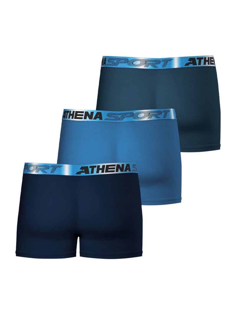 Lot de 3 boxers homme Odor Control Athena Bleu - Kiabi