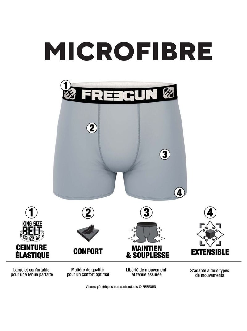 Lot de 3 boxers homme One Piece Freegun Noir Jaune - Kiabi