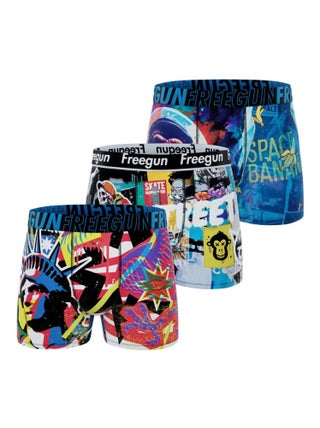 Lot de 3 boxers homme Pop Summer Art Freegun