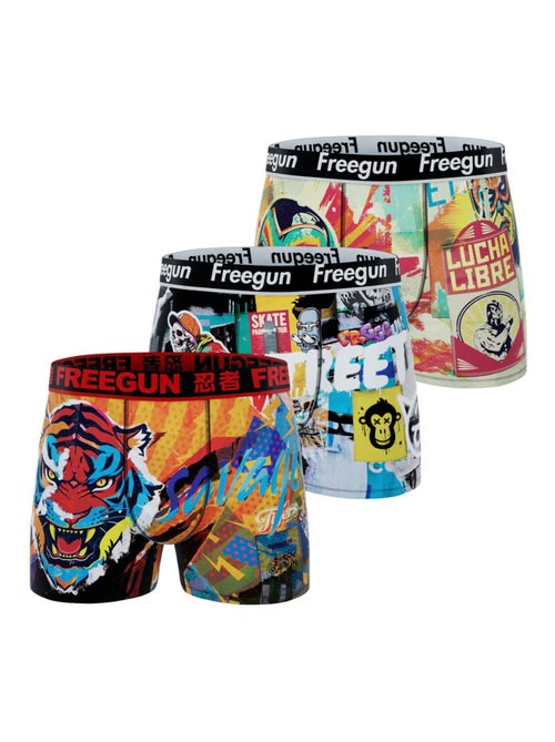 Lot de 3 boxers homme Pop Summer Art Freegun - Kiabi