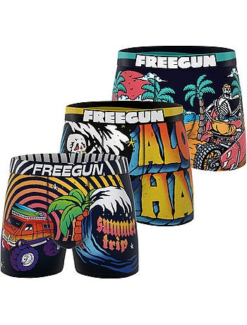 Lot de 3 boxers homme retro summer freegun