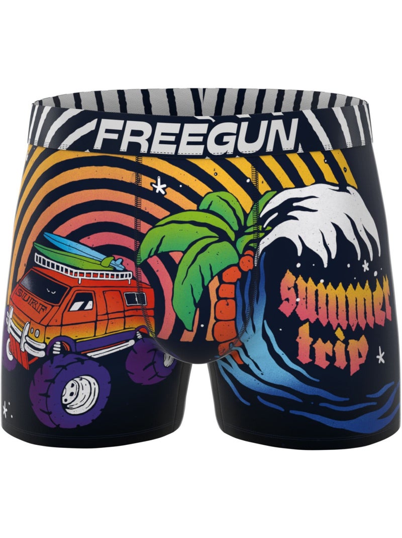 Lot de 3 boxers homme Retro Summer Freegun Orange - Kiabi