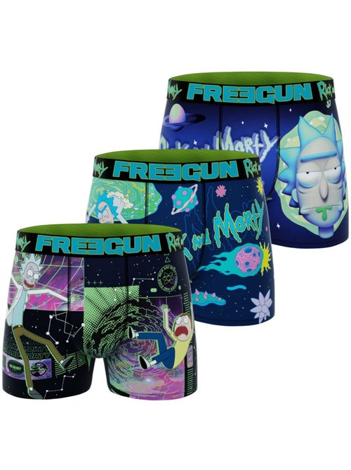Lot de 3 boxers homme Rick & Morty Freegun - Kiabi