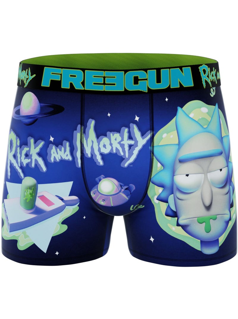 Lot de 3 boxers homme Rick & Morty Freegun Bleu - Kiabi