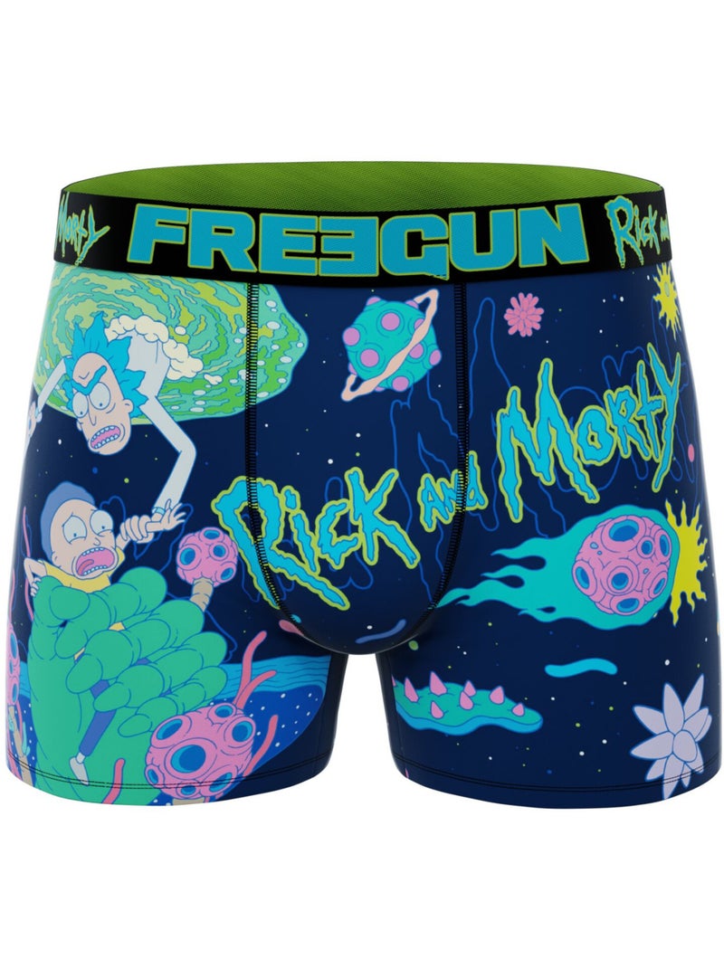 Lot de 3 boxers homme Rick & Morty Freegun Bleu - Kiabi