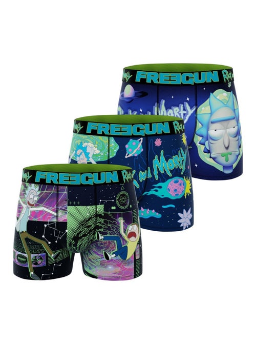 Lot de 3 boxers homme Rick & Morty Freegun - Kiabi
