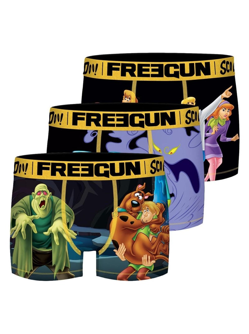 Lot de 3 Boxers homme Scooby-Doo Freegun Noir - Kiabi