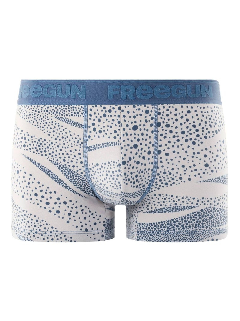 Lot de 3 boxers homme Signature Pablo Freegun Bleu Noir - Kiabi