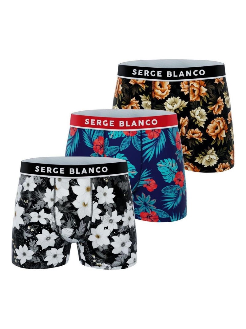 Lot de 3 boxers homme Sublimation Serge Blanco Bleu - Kiabi