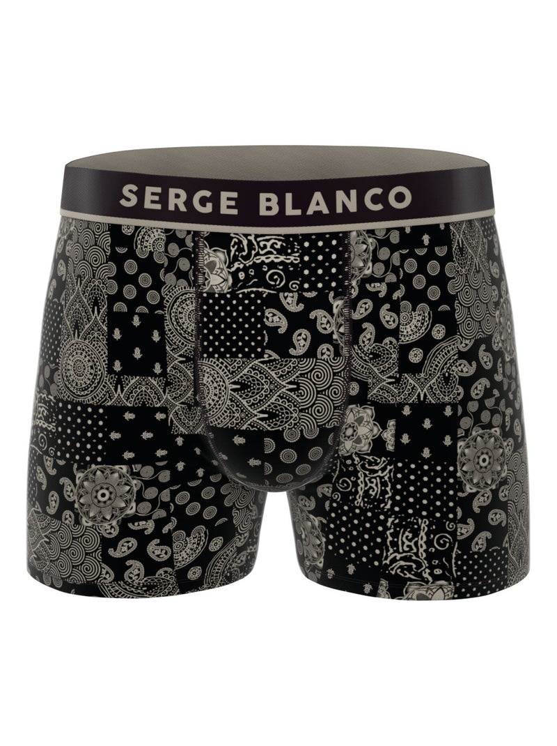 Lot de 3 boxers homme Sublimation Serge Blanco Noir Gris - Kiabi