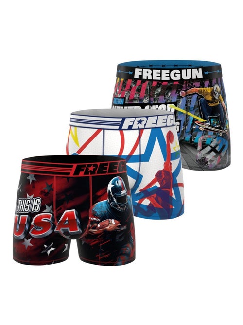 Lot de 3 boxers homme Summer Sport  Freegun - Kiabi