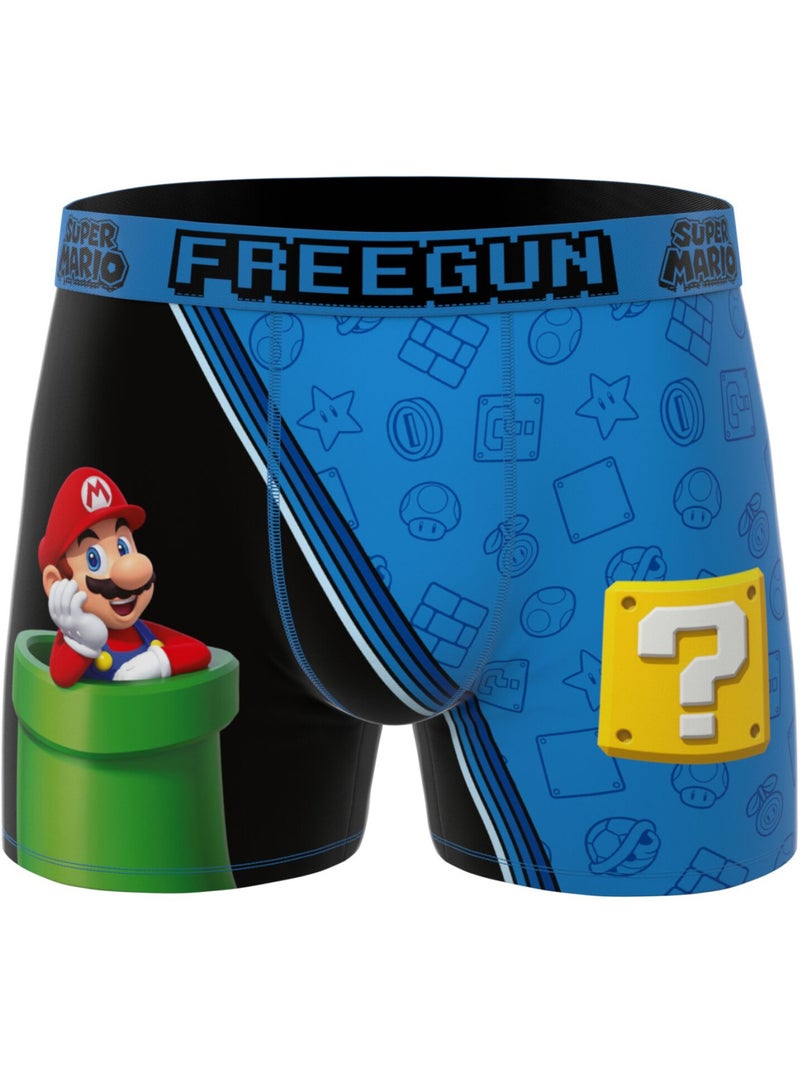 Lot de 3 boxers homme Super Mario Bros Freegun Bleu - Kiabi