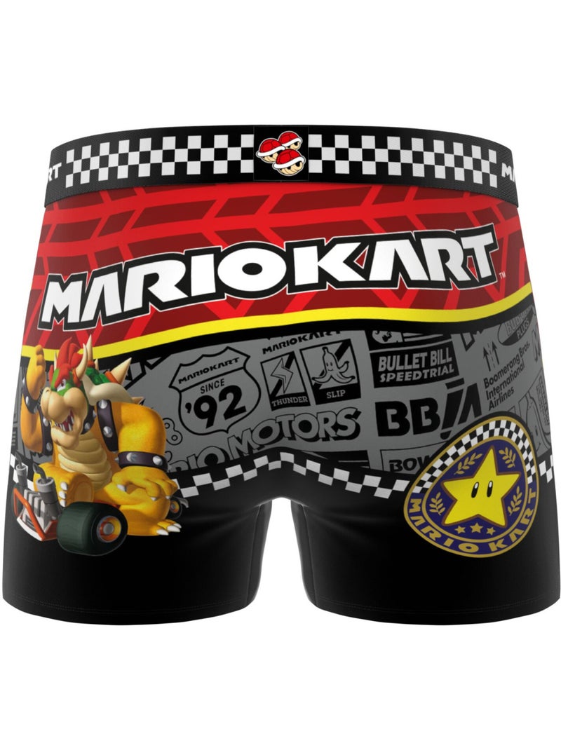 Lot de 3 boxers homme Super Mario Kart Freegun Rouge - Kiabi