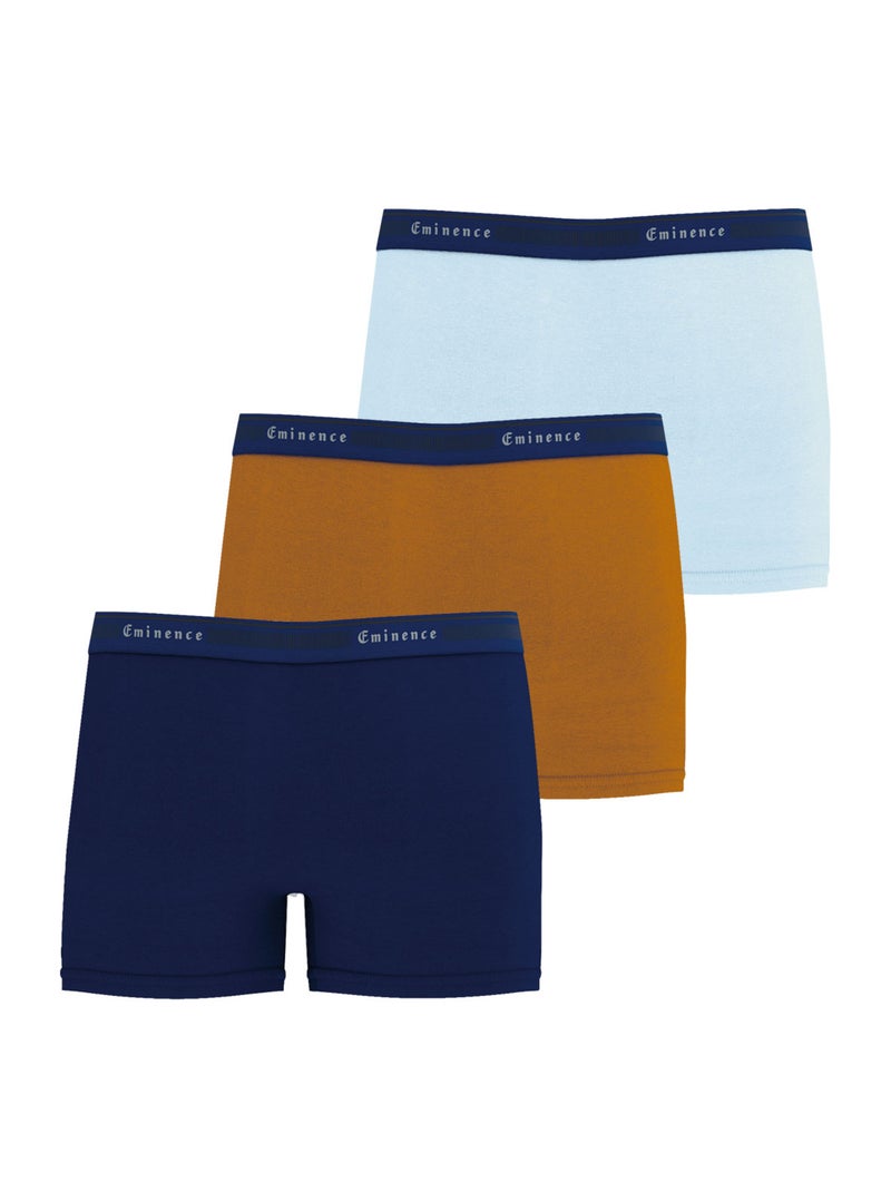 Lot de 3 boxers homme Tailor Eminence Camel/Multicolore - Kiabi