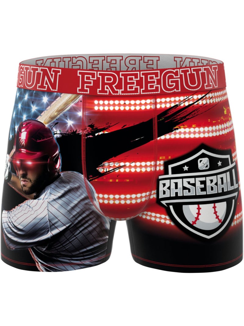 Lot de 3 boxers homme This is America Freegun Rouge - Kiabi