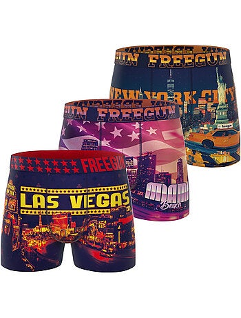 Lot de 3 boxers homme this is america freegun