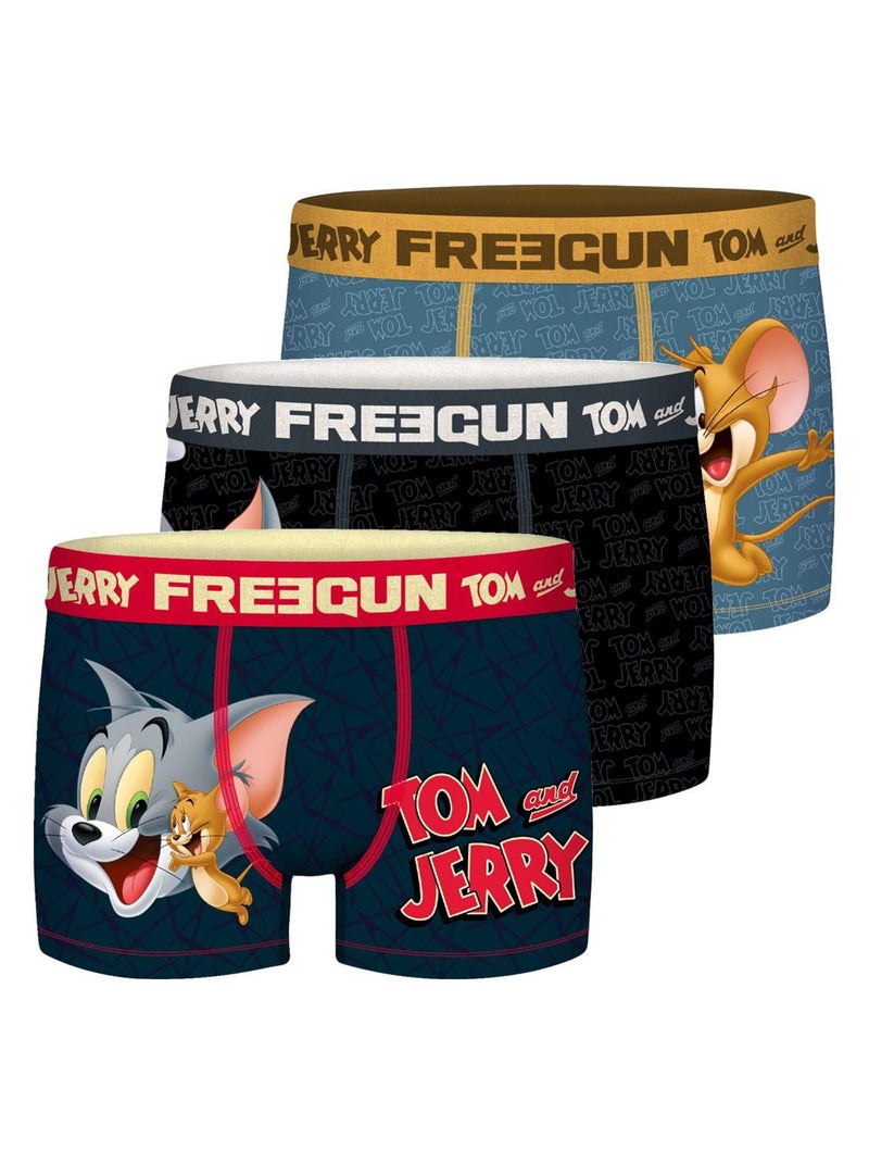 Lot de 3 Boxers homme Tom and Jerry Freegun Gris - Kiabi