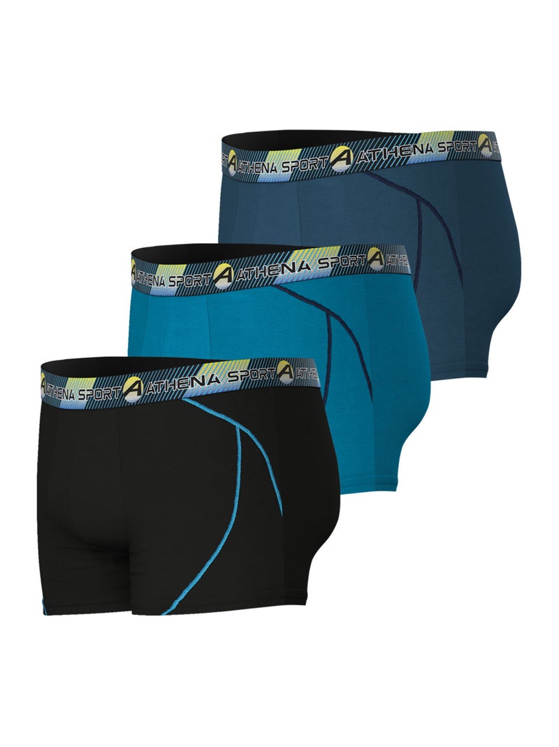 Lot de 3 boxers homme Training Dry Athena Bleu - Kiabi