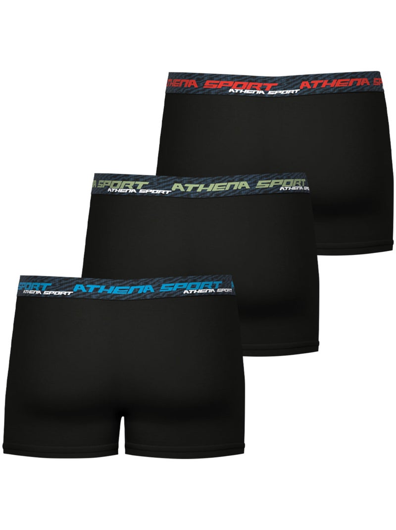 Lot de 3 boxers homme Training Dry Athena Noir - Kiabi