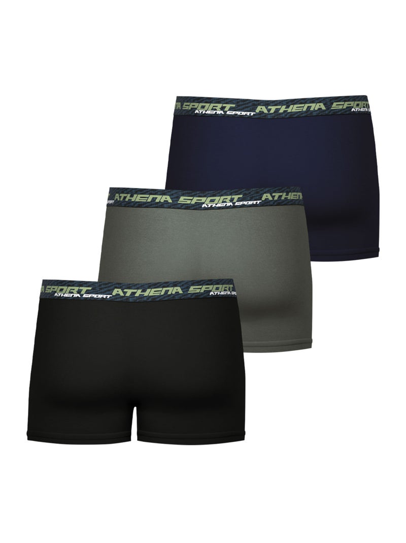 Lot de 3 boxers homme Training Dry Athena Vert - Kiabi