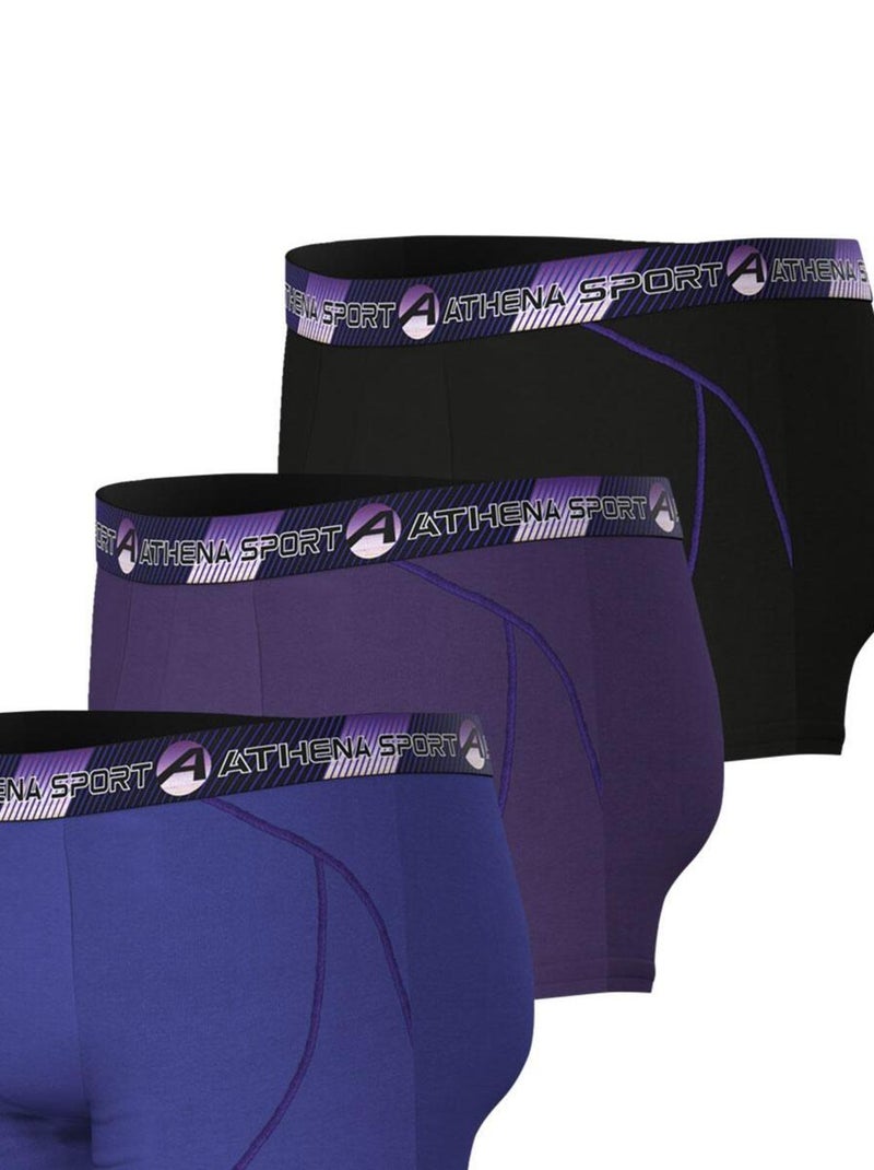 Lot de 3 boxers homme training dry athena Violet - Kiabi