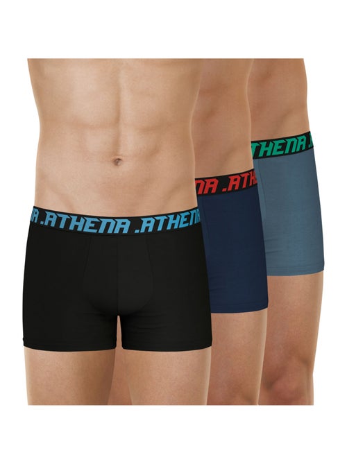 Lot de 3 boxers homme Trio Essentiel Athena - Kiabi