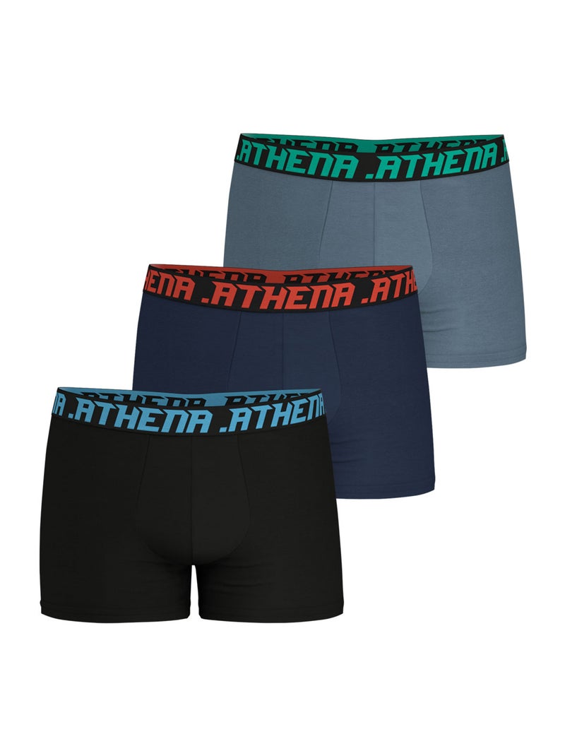 Lot de 3 boxers homme Trio Essentiel Athena Multicolore - Kiabi