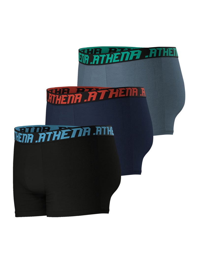 Lot de 3 boxers homme Trio Essentiel Athena Multicolore - Kiabi