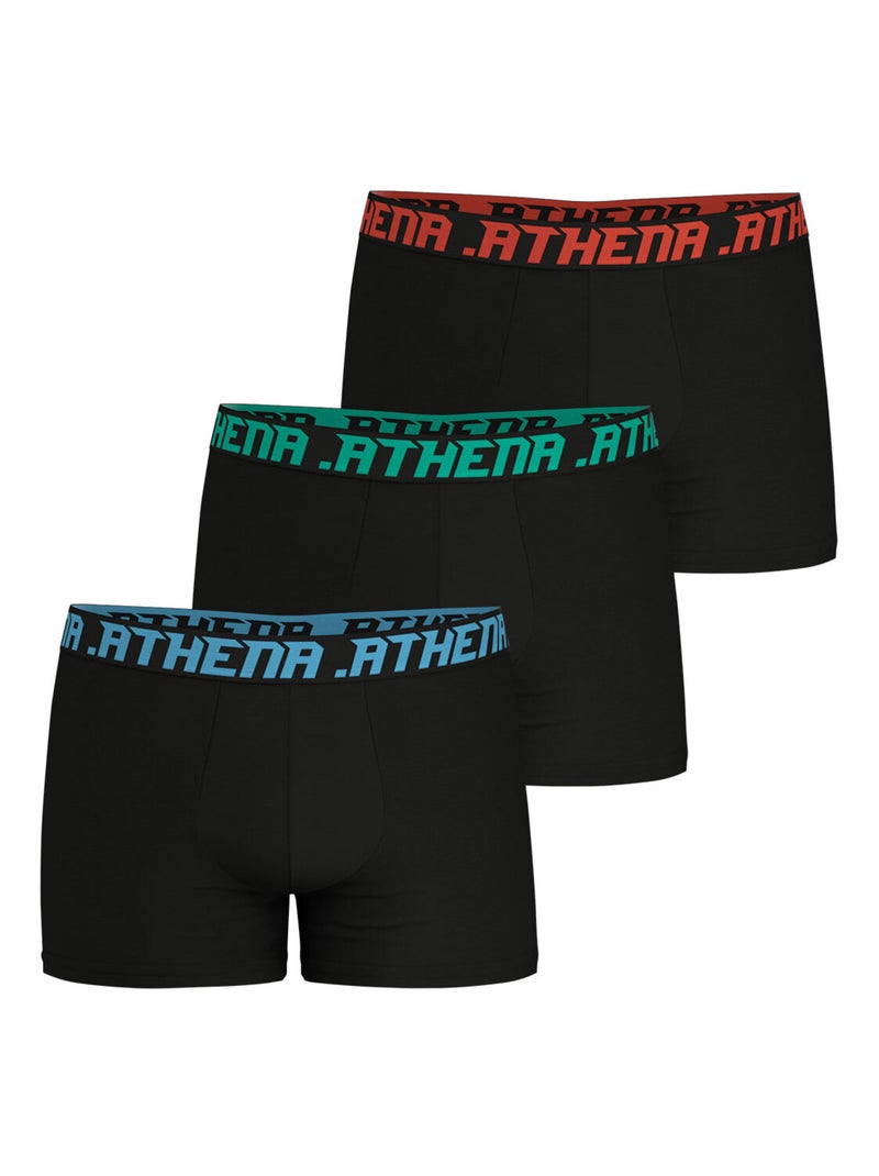 Lot de 3 boxers homme Trio Essentiel Athena Noir - Kiabi