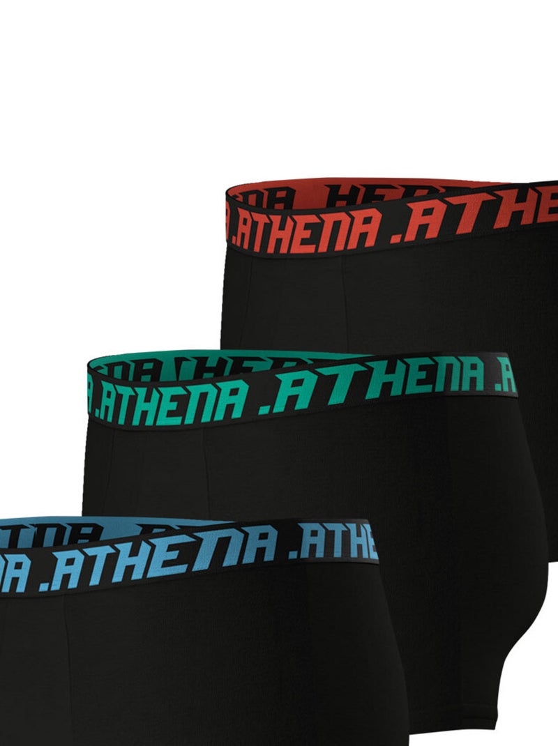Lot de 3 boxers homme Trio Essentiel Athena Noir - Kiabi