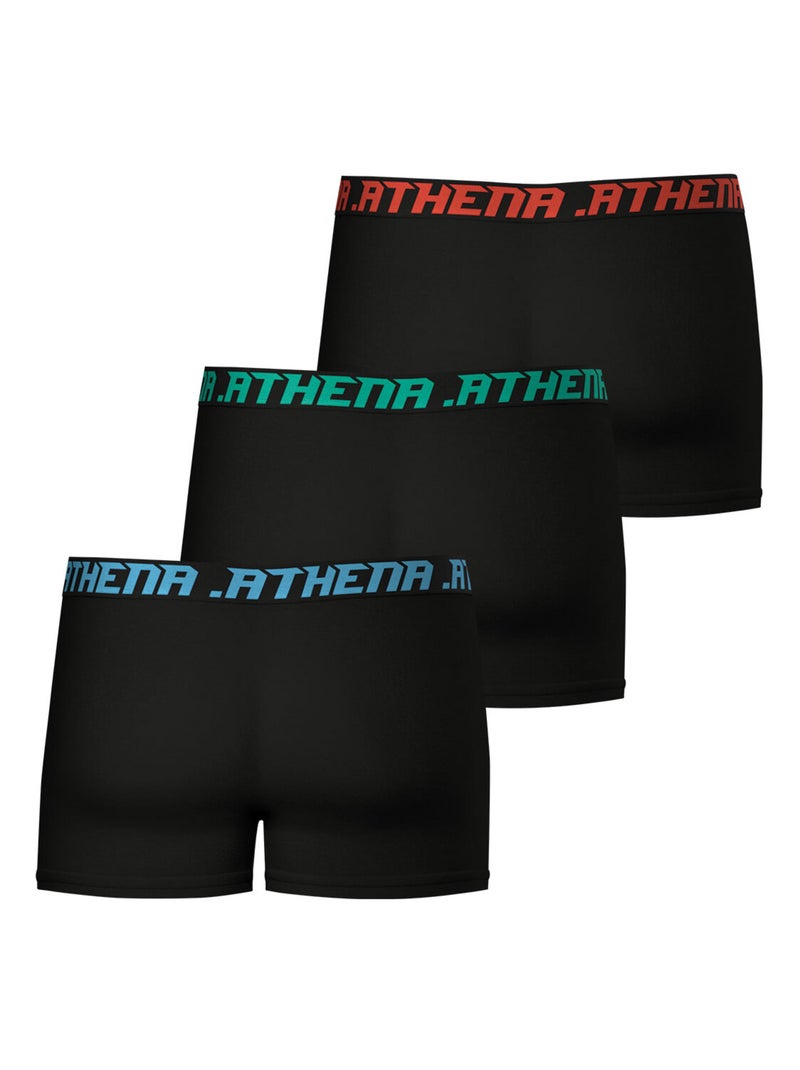 Lot de 3 boxers homme Trio Essentiel Athena Noir - Kiabi