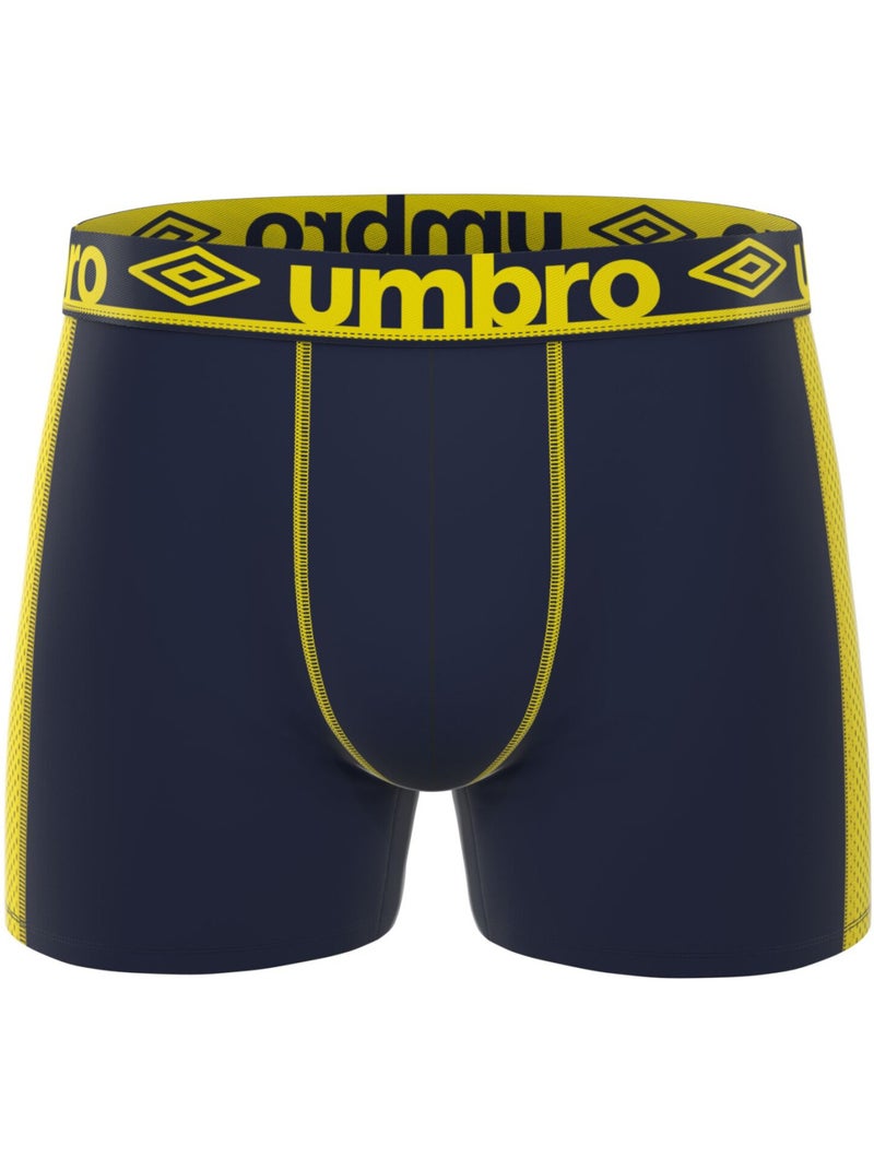 Lot de 3 boxers homme uni et surpiqûres colorées pro mesh cooling umbro Vert kaki - Kiabi