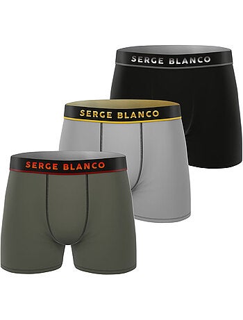 Lot de 3 boxers homme uni modèle davis serge blanco